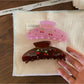 Beau - Fan Shape Decorative Acetate Fiber Claw Clip