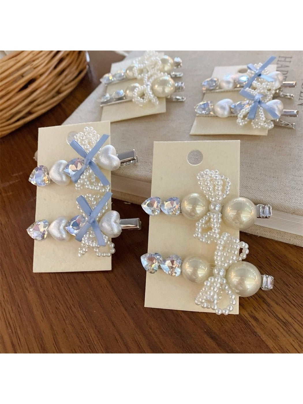 Beau - Vintage Beaded Bow Hair Clip