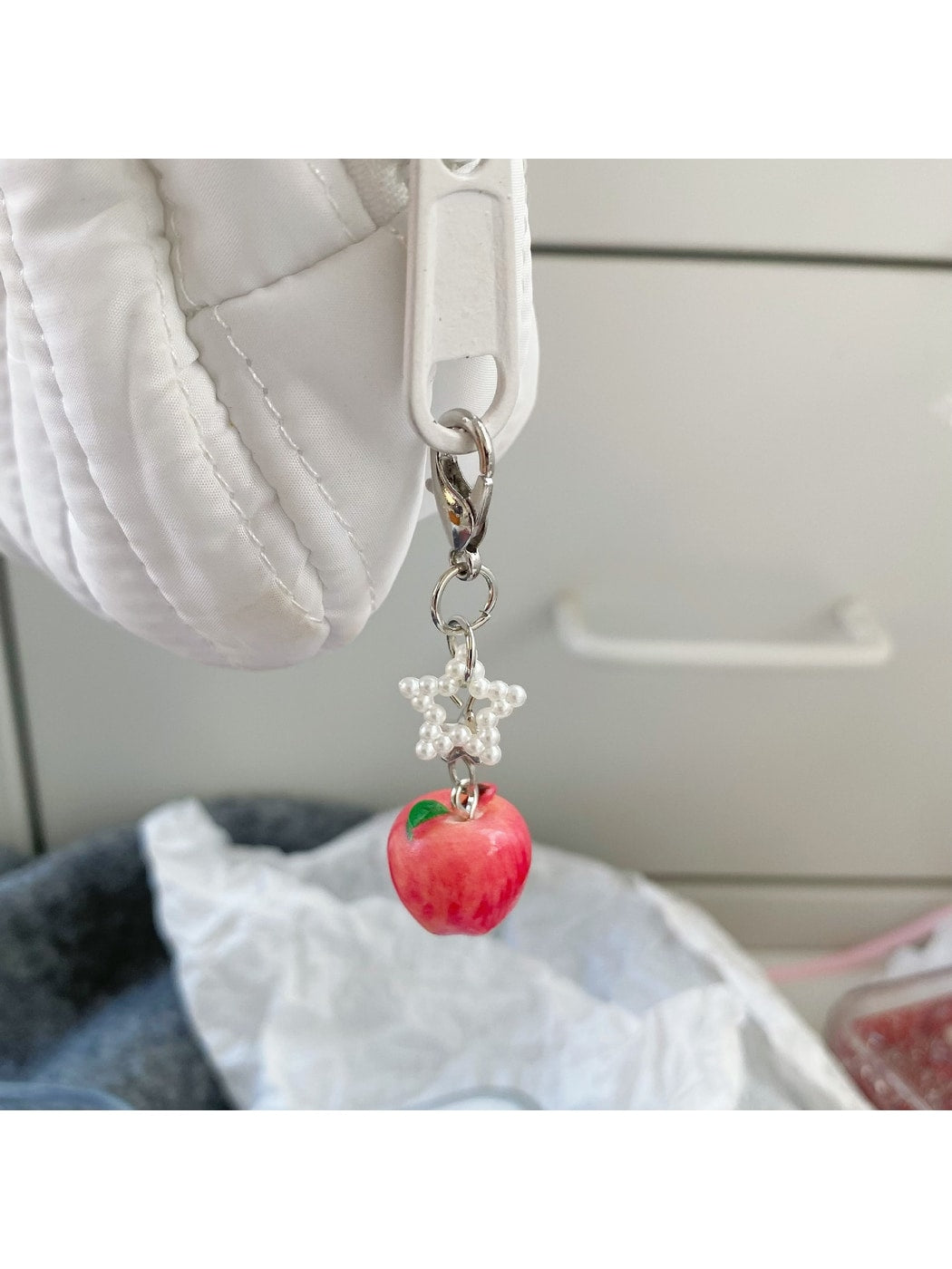 Keypus - Mini Apple Star Charm Lobster Clasp Keychain