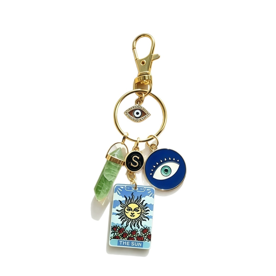 Keypus - Halloween Evil Eye and Sun Keychain