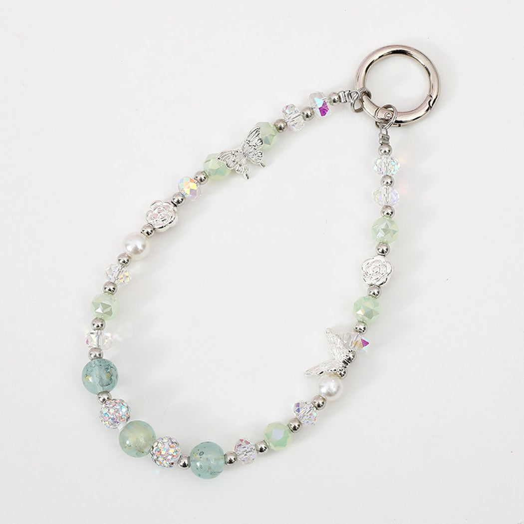 Keypus - Butterfly Flower Beaded Keychain