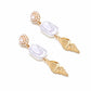 Earedge - Alloy Conch Statement Drop Earrings