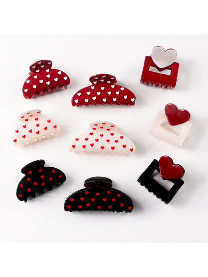 Beau - Minimalist Heart Pattern Hair Claw Clip