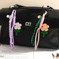 Keypus - Acrylic Flower Woven Cord Bag Charm Keychain
