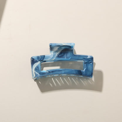 Beau - Marble Pattern Rectangle PS Hair Claw Clip