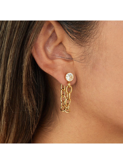 Earedge - Minimalist Chain Tassel Earrings