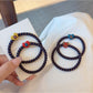 Gifty - Retro Heart Bear Polyester Ponytail Hair Tie