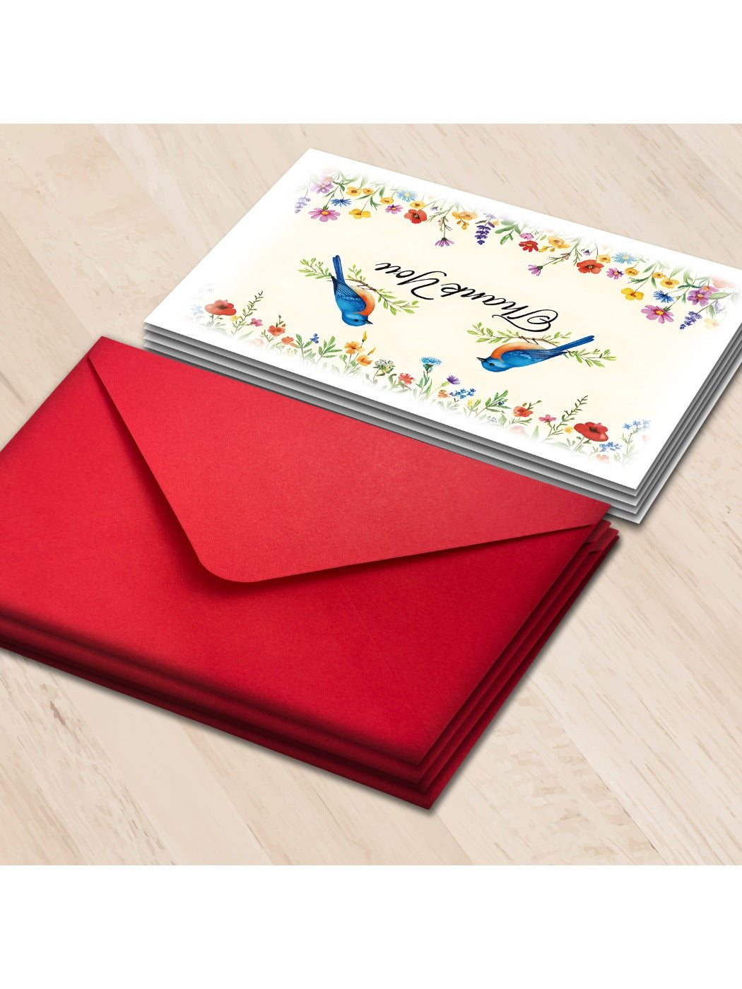 Carduria - Artistic Floral Thank You Greeting Card