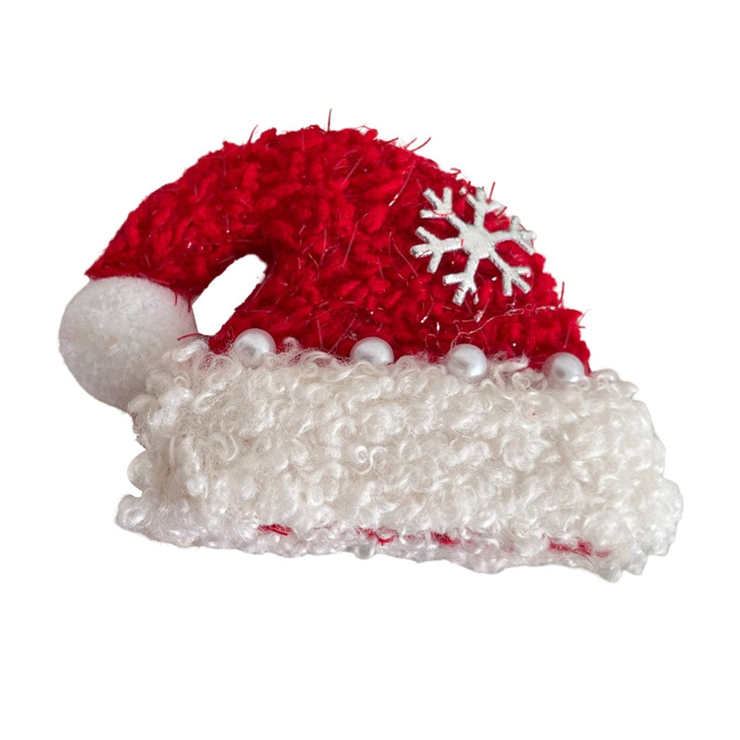 Beau - Red Christmas Theme Bow Detail Hair Clip