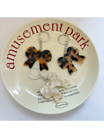 Keypus - Acetate Bow Shaped Keychain Charm
