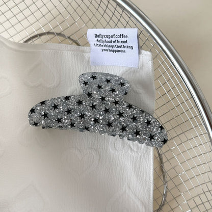 Beau - Sparkly Star Pattern Acrylic Claw Clip