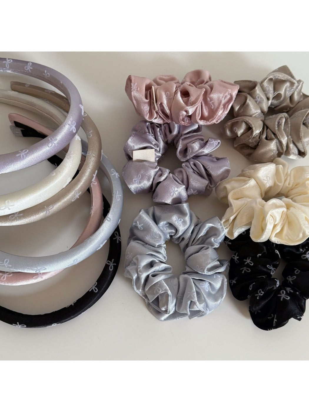 Gifty - Satin Bow Scrunchie and Headband