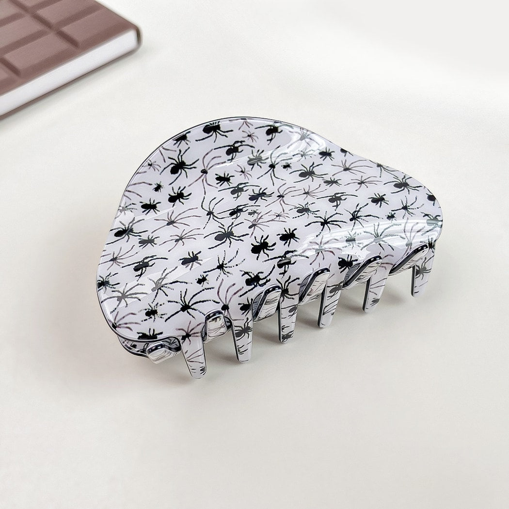 Beau - Novelty Halloween Spiderweb Print Claw Clip