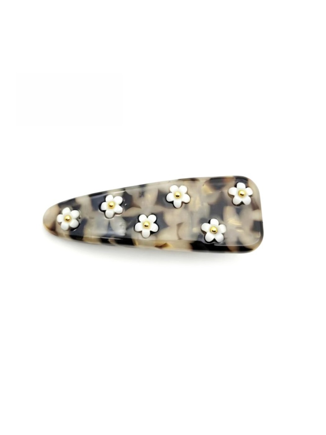 Beau - Floral Acetate Triangular Side Hair Clip