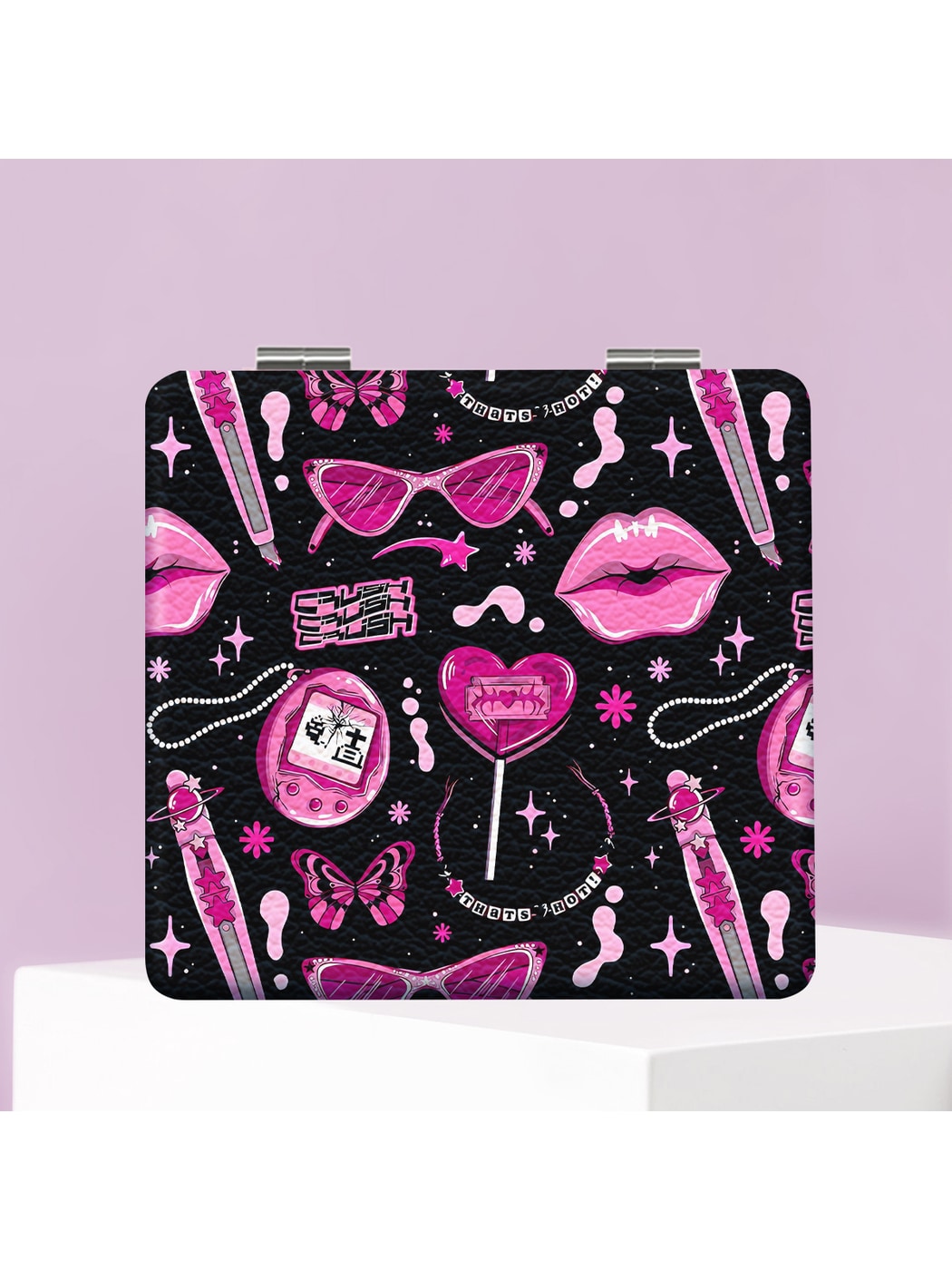 Mirroray - PU Case Square Portable Makeup Touch-Up Mirror