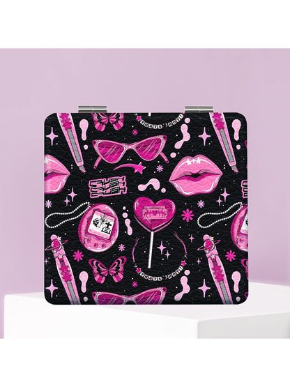 Mirroray - PU Case Square Portable Makeup Touch-Up Mirror
