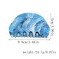 Beau - Half Round Marble Print Plastic Claw Clip
