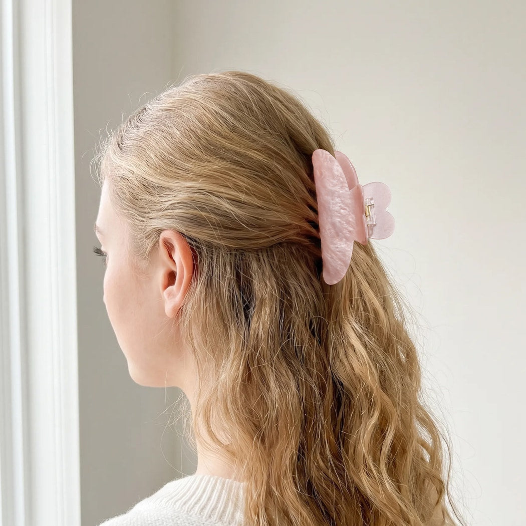 Beau - Retro Marbled Geometric Claw Clip