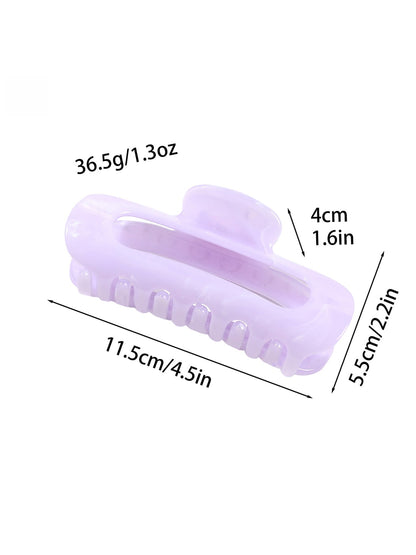 Beau - Glossy Marble Look Oval Hair Claw Clip