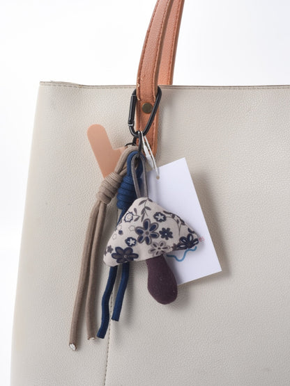 Keypus - Printed Patterns Purple Mushroom Shape Keychain