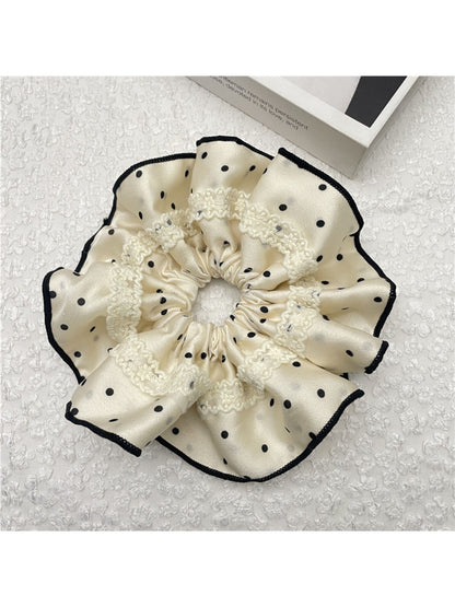 Gifty - Polka Dot Lace Satin Hair Loop