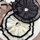 Gifty - Black Velvet-Trimmed Tulle Scrunchie