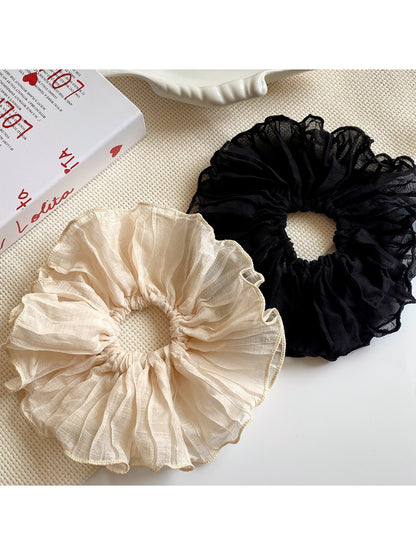 Gifty - Mesh Ruffled Scrunchie Hair Tie