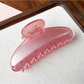 Beau - Large Bow Ring Detail Geometric PC Claw Clip