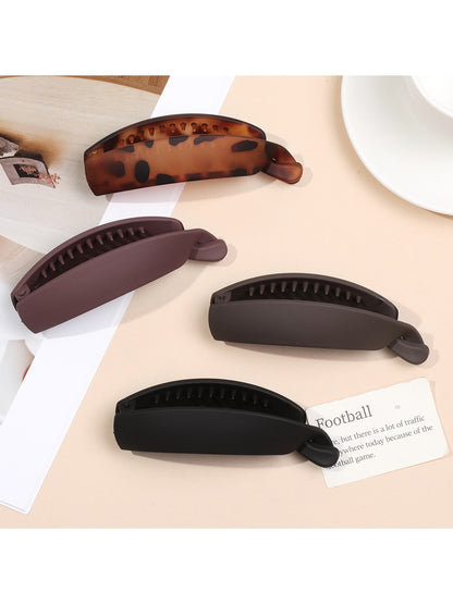 Beau - Ring Detail PC Back-of-Head Banana Hair Clip
