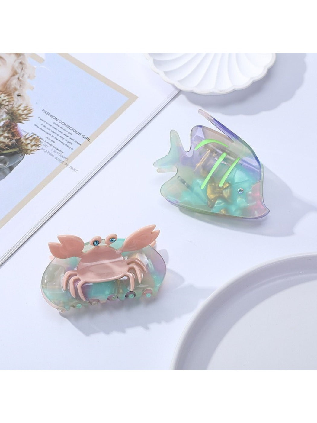 Beau - Ocean Animal Hair Clips