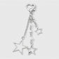 Keypus - Y2K Style Silver Star Bag Charm Keychain