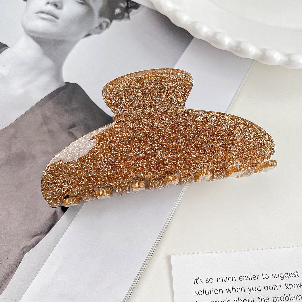 Beau - Geometric Glitter Finish Claw Clip