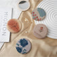Mirroray - Delicate Rose Patterned Round Compact Mirror