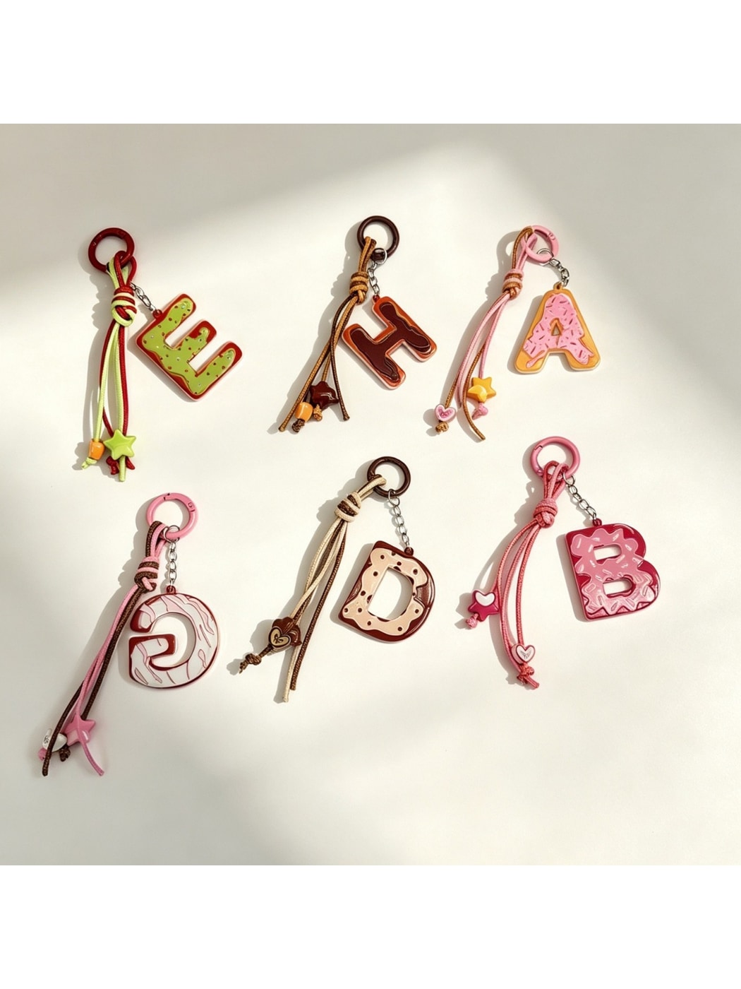 Keypus - Acrylic Alphabet Phone Charm Bag Chain Keychain