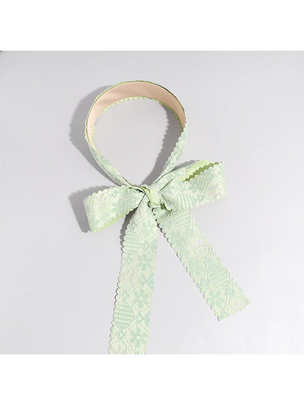 Gifty - Lace Ribbon Bow Fabric Headband Headband
