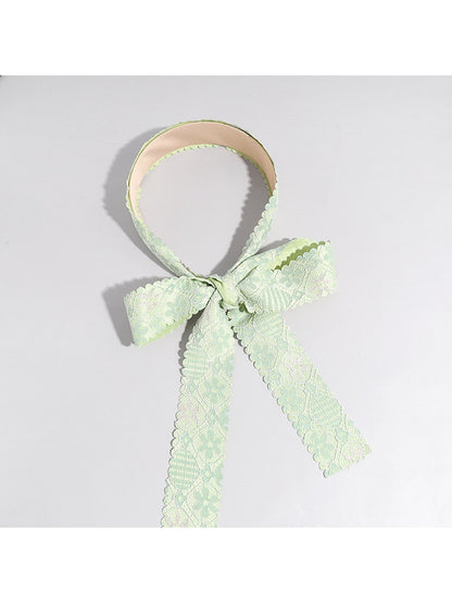Gifty - Lace Ribbon Bow Fabric Headband Headband