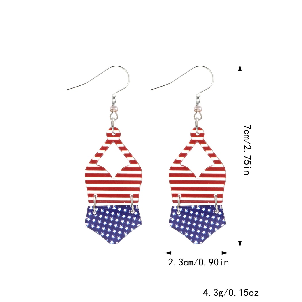 Earedge - Independence Day Theme Striped Earrings
