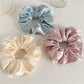 Gifty - Polyester Satin Look Mesh Trim Scrunchie
