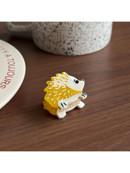 Beau - Cartoon Hedgehog Acetate Side Claw Clip