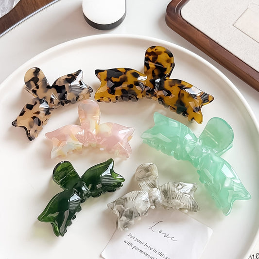 Beau - Elegant Bow Shape Acetate Hair Claw Clip