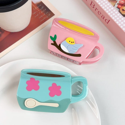 Beau - Cartoon Tea Cup Shape Acetate Claw Clip