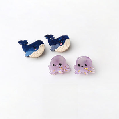 Beau - Sea Animal Acetate Board Hair Claw Clip