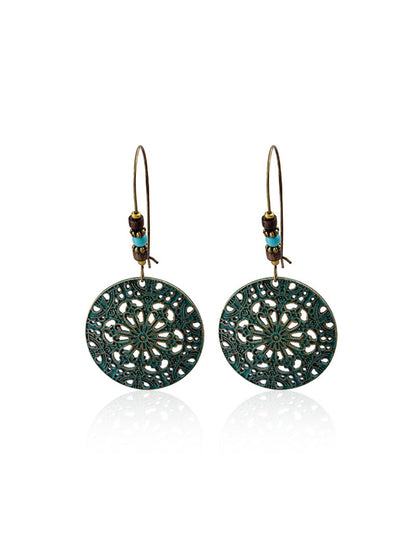 Earedge - Elegant Hollow-Cut Round Earrings