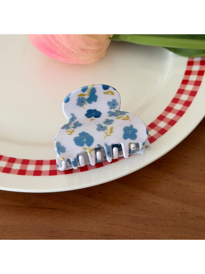 Beau - Sweet Floral Print Acetate Claw Clip