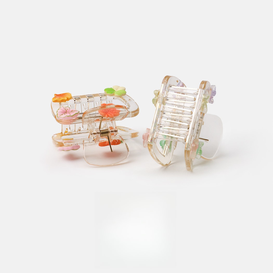 Beau - Clear Butterfly Detail PC Hair Styling Claw Clip