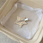 Beau - Oval Star Shaped Floral Print Hair Clip