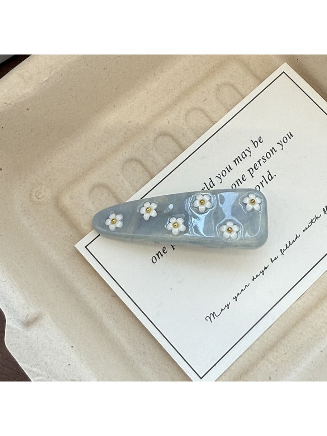 Beau - Elegant Oval Floral Hair Claw Clip