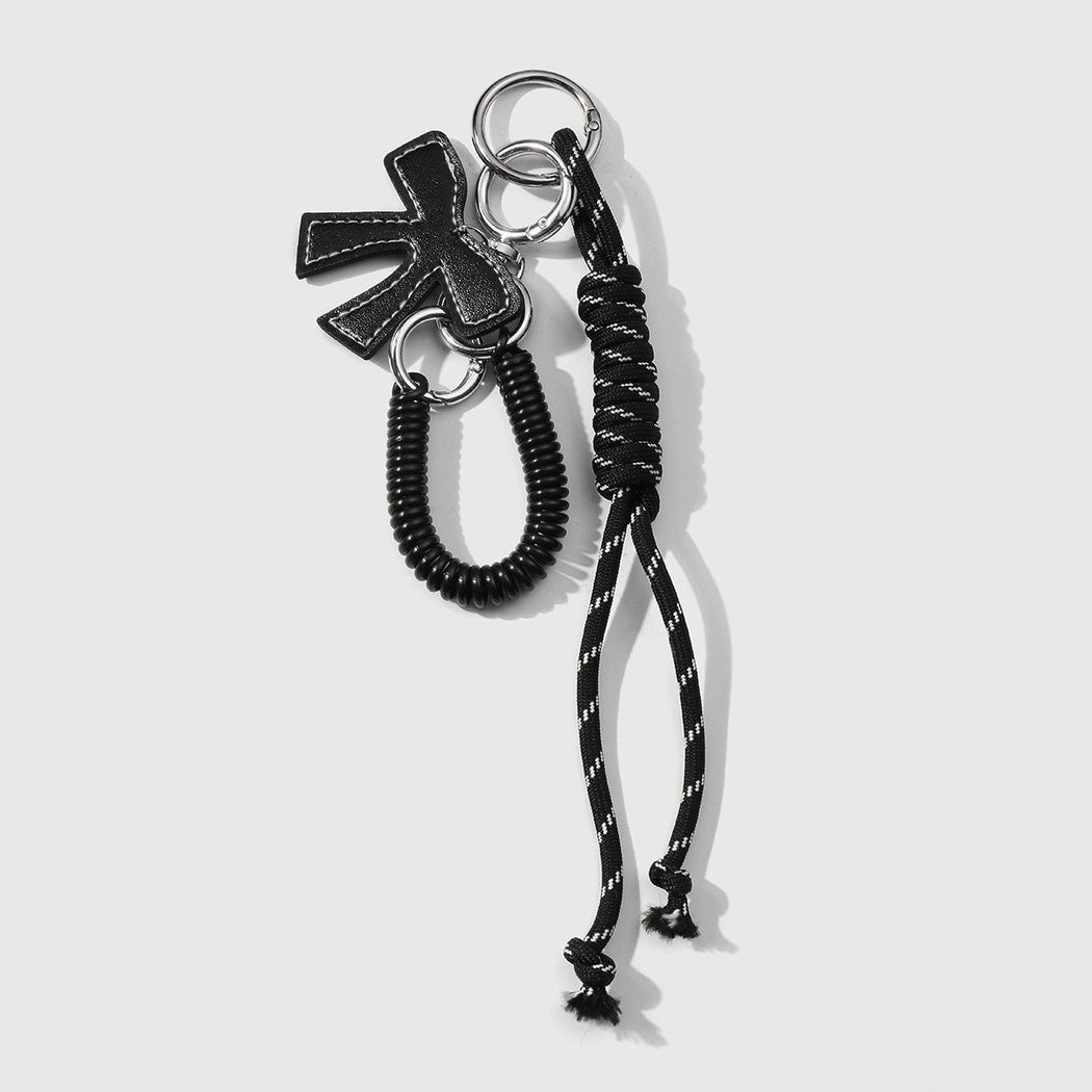 Keypus - Y2K Style Solid Bow Cord Keychain