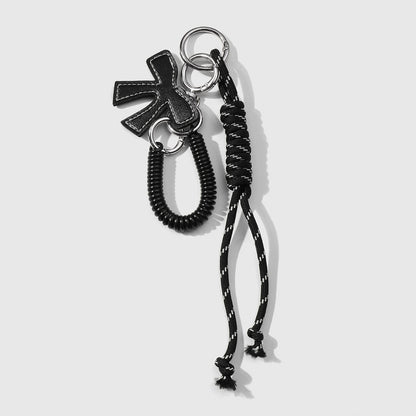 Keypus - Y2K Style Solid Bow Cord Keychain