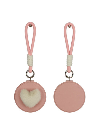 Mirroray - Cute Heart Plush Makeup Mirror
